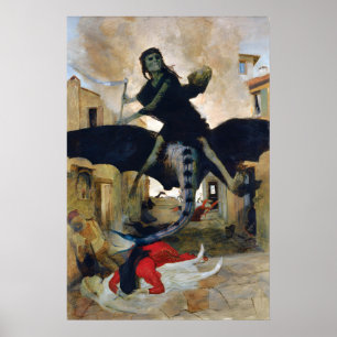 Pintura de Poster Arnold Böcklin - Die Pest (A