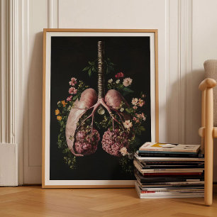 Pintura de Pulmões Humanos Impressão de Pulmões Fl