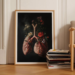 Pintura de Pulmões Humanos Impressão de Pulmões Fl