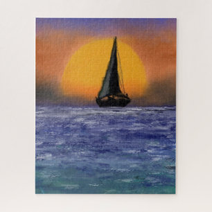 Pintura de Quebra-cabeça Sunset para veleiro