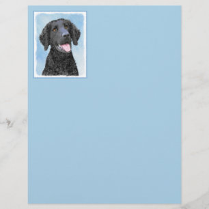 Pintura De Retriever Revestida Curly - Arte De Cão
