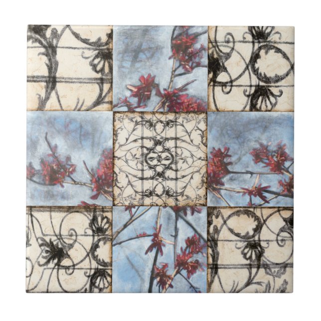 Pintura de Rolagem de Abstrato Paneled (Frente)