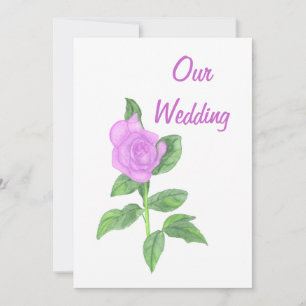 Pintura de Rosa de Lavanda, Convites de Casamento