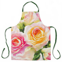 Pintura de Rosas Amarelas e Rosa