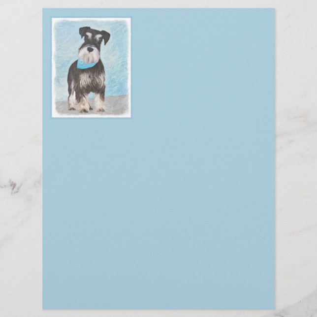 Pintura de Schnauzer (Miniatura) - Cachorro Origin (Frente)