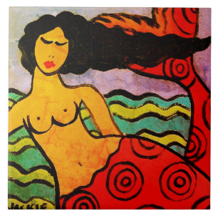Pintura de sereia Abstrato original