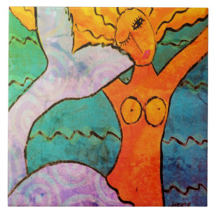 Pintura de sereia digital funky Abstrato