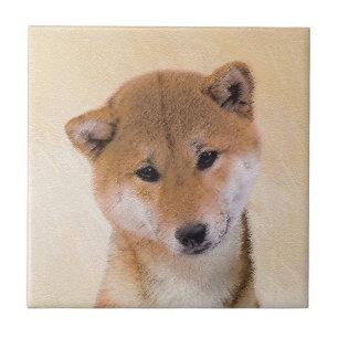 Pintura de Shiba Inu (Vermelho) - Arte de Cachorro
