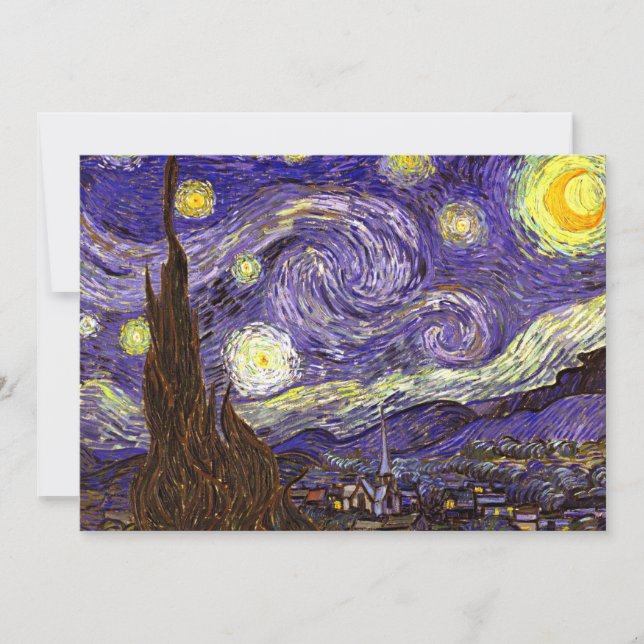 Pintura de Starry Night pelo artista Vincent Van G (Frente)