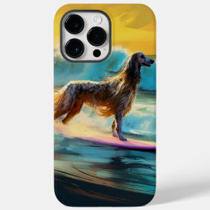 Pintura de surf em praia de hound afegã