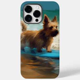 Pintura de Surf na Praia do Terrier Australiano