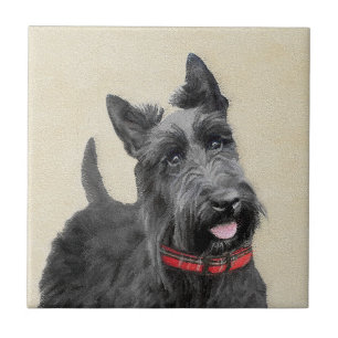 Pintura de Terrier escocês - Arte de cão origina
