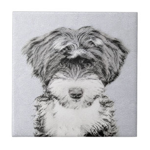 Pintura de Terrier Tibetano - Arte de cão origina