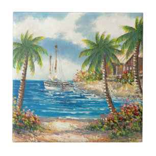Pintura de um veleiro em Havaí
