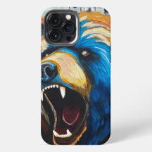 Pintura de Urso Cinzento - Arte de Vida Selvagem