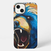 Pintura de Urso Cinzento - Arte de Vida Selvagem