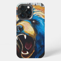 Pintura de Urso Cinzento - Arte de Vida Selvagem