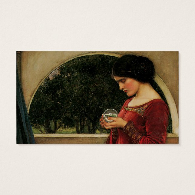 Pintura de Waterhouse da Mulher Cristal Ball (Verso)
