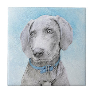 Pintura de Weimaraner - Arte de Cachorro Original