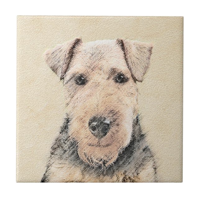 Pintura de Welsh Terrier - Arte de Cachorro Origin (Frente)