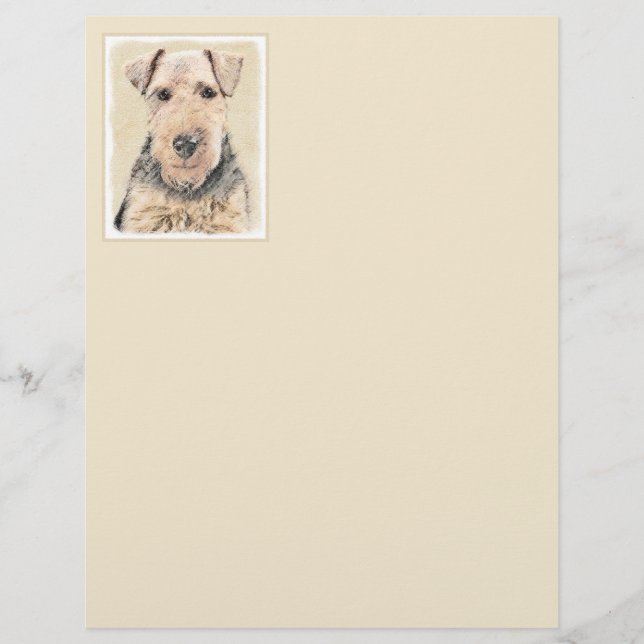 Pintura de Welsh Terrier - Arte de Cachorro Origin (Frente)