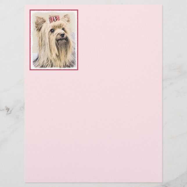 Pintura de Yorkshire Terrier - Arte de Cachorro Or (Frente)