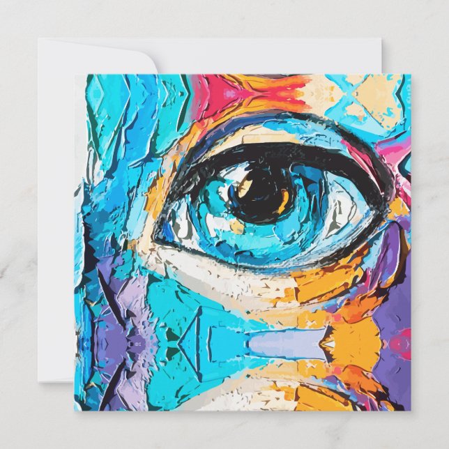 Pintura Digital Abstrata a Óleo de Olhos Bonitos (Frente)