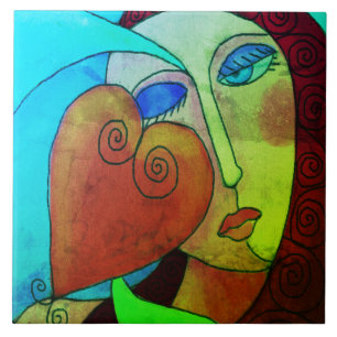 Pintura Digital Abstrata de Amor