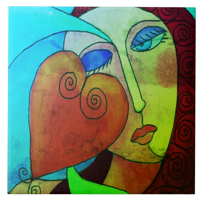 Pintura Digital Abstrata de Amor (Frente)