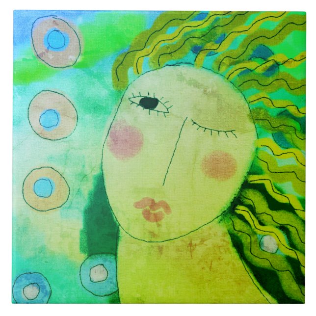 Pintura Digital Abstrata Original de uma Mulher (Frente)