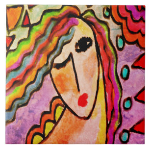 Pintura digital Abstrato original de uma mulher