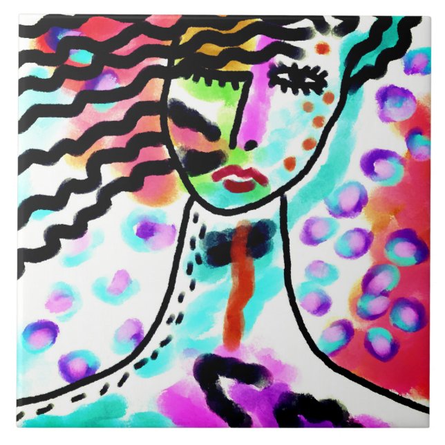 Pintura digital com Abstrato de Mess quente (Frente)