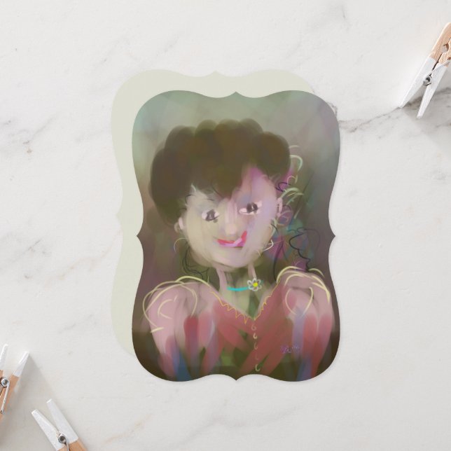 Pintura digital de 10 de junho para retrato pessoa (Frente/Verso In Situ)