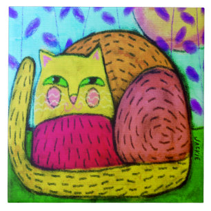 Pintura digital do Abstrato do Gatinho bonito