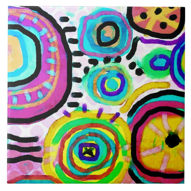 Pintura digital Funky Abstrato (Frente)