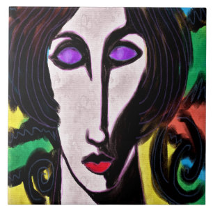 Pintura digital funky Abstrato de uma mulher