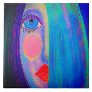 Pintura digital misteriosa Abstrato de uma mulher
