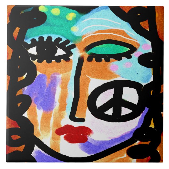 Pintura digital Peace Abstrato (Frente)