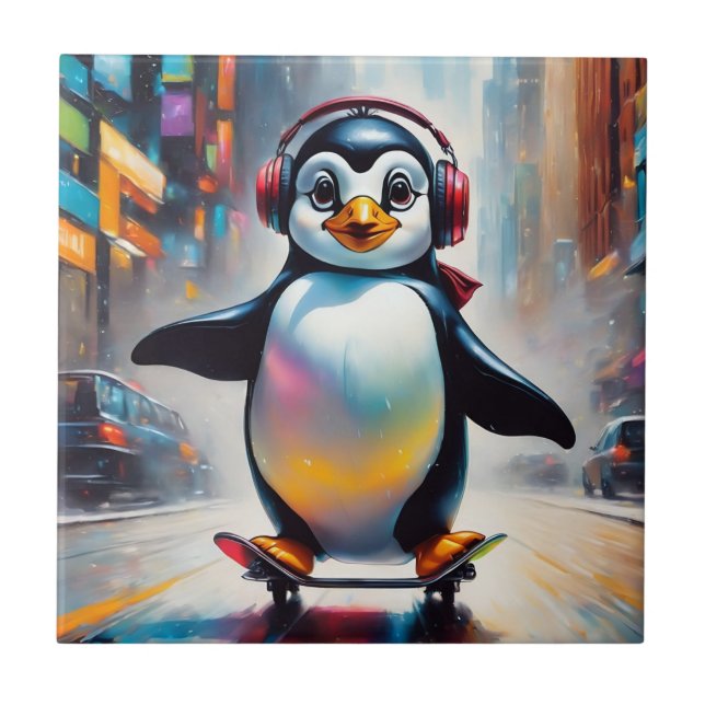 Pintura digital pinguim Legal (Frente)