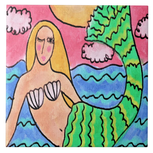 Pintura digital Sereia Abstrato (Frente)