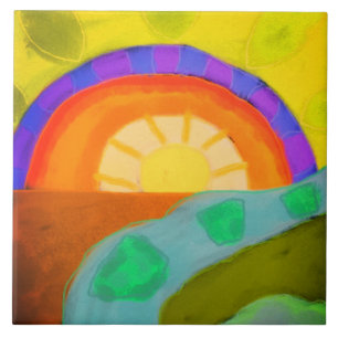 Pintura digital sunset Abstrato