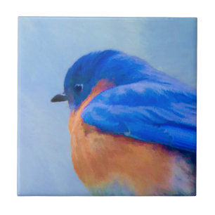 Pintura do Bluebird - arte original do pássaro