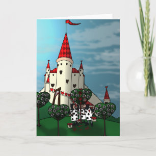 Pintura Do Cartão De Saudação Vermelho Rosa