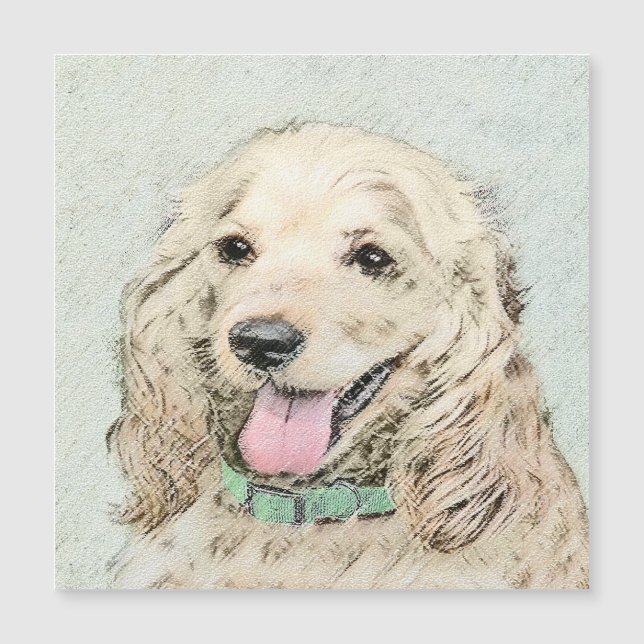 Pintura do Cocker Spaniel Buff - Arte Original par (Frente)