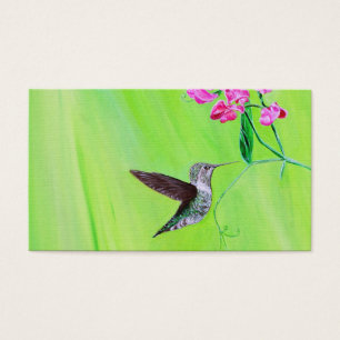Pintura do colibri e das ervilhas doces