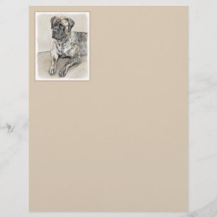 Pintura do Mastiff Inglês (Brindle) - Arte Canina