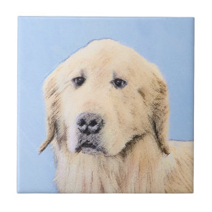 Pintura do ouro Retriever - Arte Cachorra Original