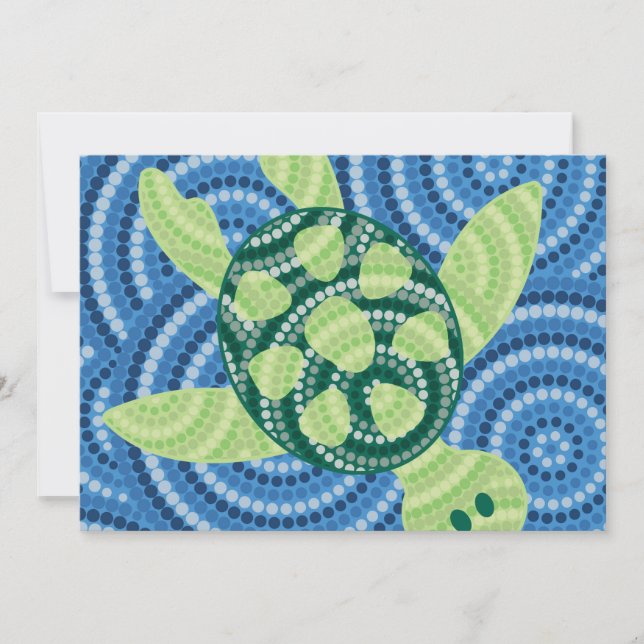 Pintura do ponto da tartaruga aborígine (Frente)