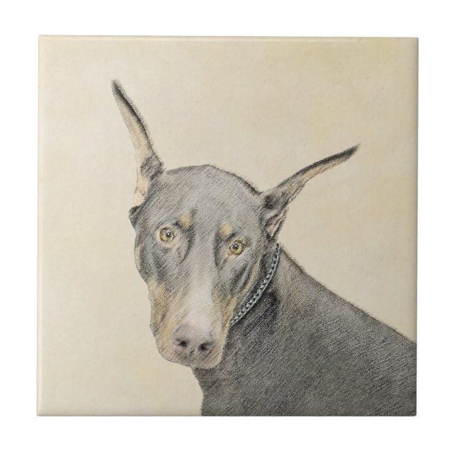 Pintura Doberman Pinscher - Arte Original para Cac (Frente)