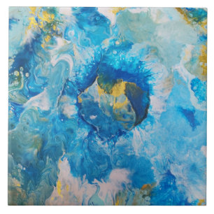 Pintura em Abstrato - Espuma Oceânica
